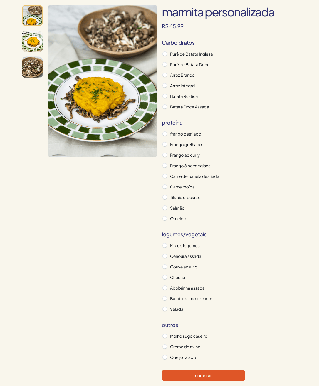 Sua Mesa Fit interface preview